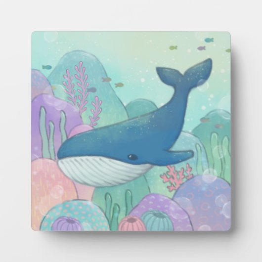 クジラのイラスト フォトプラーク (正面)