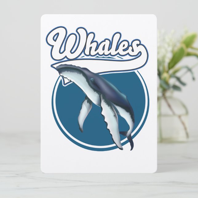 クジラのキャラクタロゴ (スタンド正面)