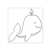 クジラのキャラクターアートスタンプ ラバースタンプ (インプリント)