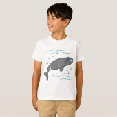 クジラのクジラの海産獣類のクジラ目の海の芸術 Tシャツ (正面フル)