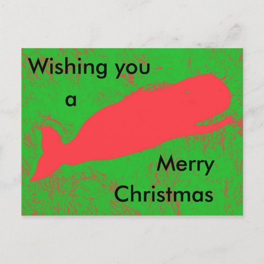 クジラのクリスマスハガキ シーズンポストカード (正面)