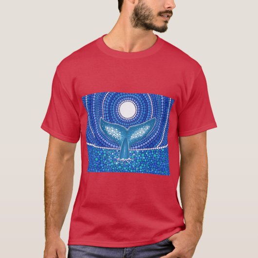 クジラのクールな少年 Tシャツ (正面)