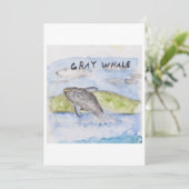 クジラのグリーティングカード 招待状 (スタンド正面)