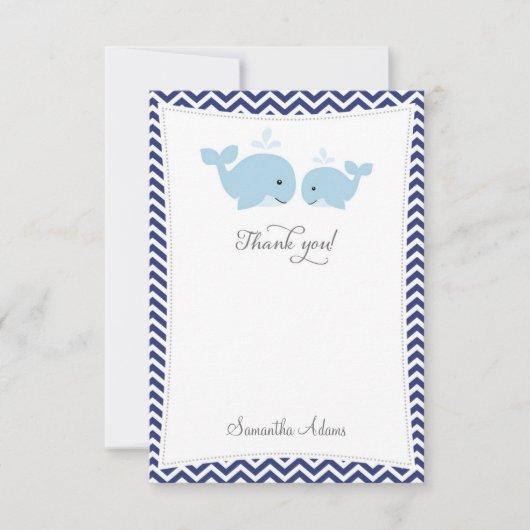 クジラのサンキューカード サンキューカード (正面)