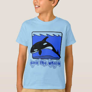 クジラのシャチプロダクトを救って下さい Tシャツ