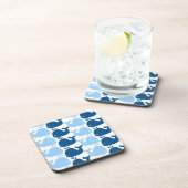 クジラのシルエットのプリントのコルクのコースター コースター (右側)