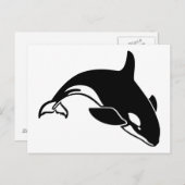 クジラのシルエット ポストカード (正面/裏面)