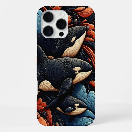 クジラのシンフォニー: 海の動き iPhoneケース (裏面)