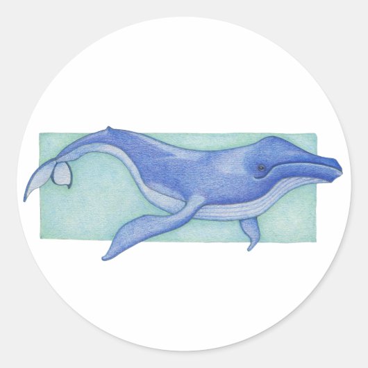 クジラのシール ラウンドシール (正面)