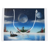 クジラのジフトバッグのブリーチング ラージペーパーバッグ (正面)