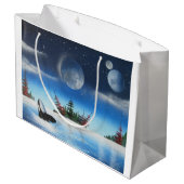 クジラのジフトバッグのブリーチング ラージペーパーバッグ (裏面アングル)