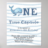 クジラのタイムカプセル 1歳の誕生日 ポスター (正面)