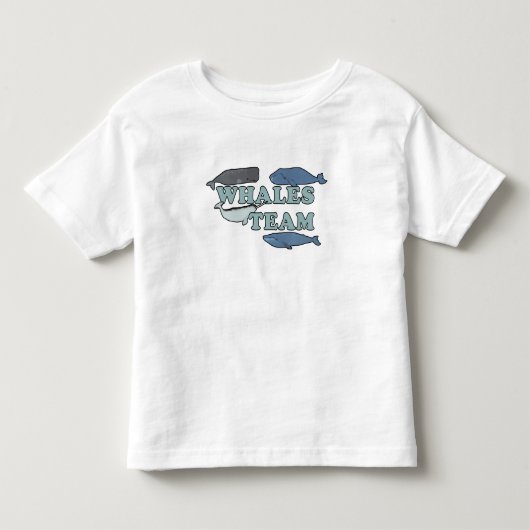 クジラのチーム環境鯨愛好家 トドラーTシャツ (正面)