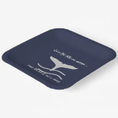 クジラのテール（グラフィックス付き）引用文 ペーパープレート (傾斜あり)