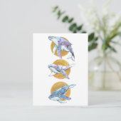 クジラのトリオフライフロートとドリームB ポストカード (スタンド正面)