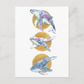 クジラのトリオフライフロートとドリームB ポストカード (正面)