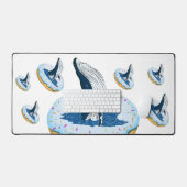 クジラのドーナツ デスクマット (キーボード&マウス)