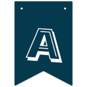 クジラのハッピーバースデーの旗-旗布の旗 バンティングフラッグ (第3の旗)