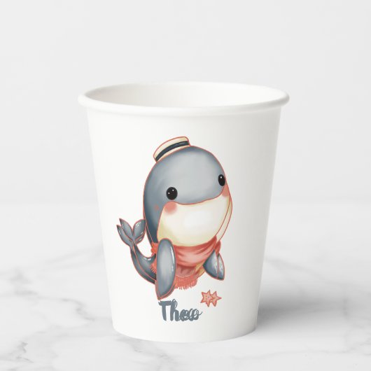 クジラのハロー！ 紙コップ (正面)