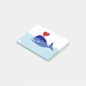 クジラのハート ポストイット (アングル)