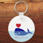 クジラのバレンタインデーKeychain キーホルダー (正面)