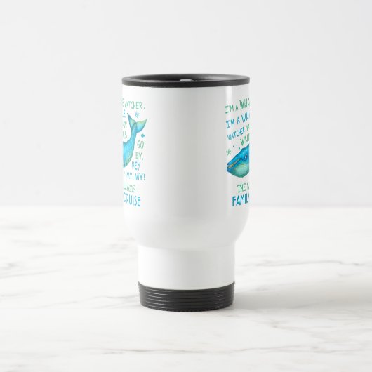 クジラのパーソナライズな監視家族休暇の巡航 トラベルマグ (中央)