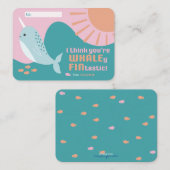 クジラのフィンスターズチック - クラスルームバレンタイン ノートカード (正面/裏面)