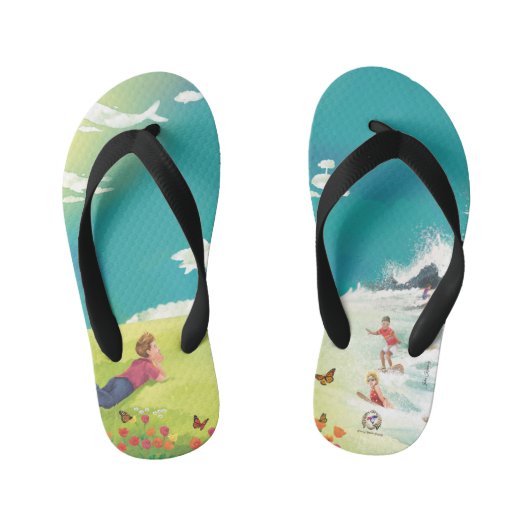 クジラのプリンスホエールウォッチング幼児ビーチサンダル キッズビーチサンダル (フットベッド)