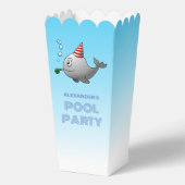 クジラのプールパーティー 誕生日 フェイバーボックス (正面)