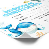 クジラのペット飼育認定ぬりえ証明書 ポスター (角)