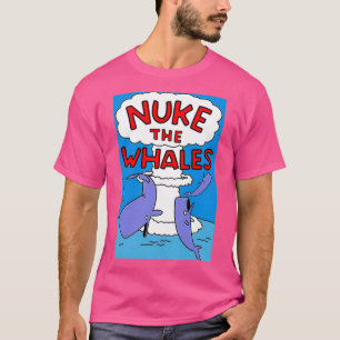 クジラのポスターに火をつける Tシャツ