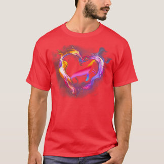 クジラのラブハート壁紙 Tシャツ