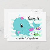 クジラの三歳の誕生日 ポストカード (正面/裏面)