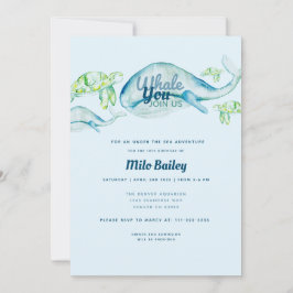 クジラの冒険 | 海| 海の中の誕生日 | 招待状