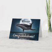 クジラの卒業おめでとう カード (正面)