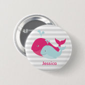 クジラの友達 缶バッジ (正面&裏面)