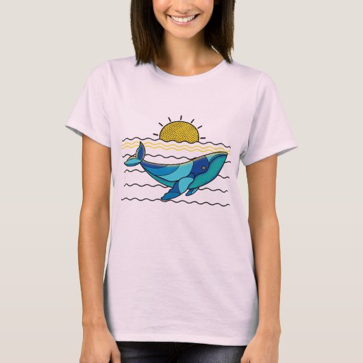 クジラの女性 Tシャツ (正面)