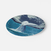 クジラの子牛の尾 – アルゼンチン ペーパープレート (アングル)