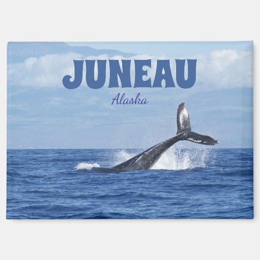 クジラの尾の景色 ジュノー アラスカ マグネット ギフト (正面)