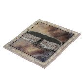 クジラの尾タイルの大きい(6" X 6")陶磁器の写真のタイル タイル (側面)