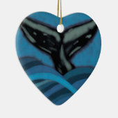 クジラの尾チョークのスケッチのオーナメント セラミックオーナメント (右)