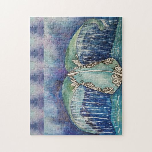 クジラの尾パズル ジグソーパズル (縦)