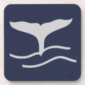 クジラの尾部海軍と灰色 コースター (正面)