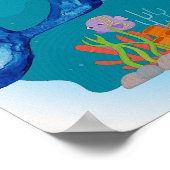 クジラの巣のプリント 動物 キッズルーム ポスター (角)