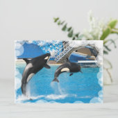 クジラの招待状の郵便はがき 招待状 (スタンド正面)