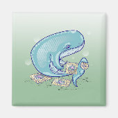 クジラの捕鯨 マグネット (正面)