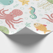 クジラの模様の下 ラッピングペーパー (角)