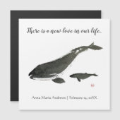 クジラの母とベビーパーソナライズされた (正面/裏面)