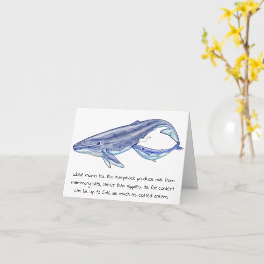 クジラの母の日カード カード (黄色い花)