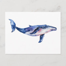 クジラの水彩 ポストカード